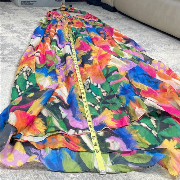 New Show Me Your Mumu Valentina Maxi Dress Midnight in Rio Parrot Sz XXL - Picture 10 of 14